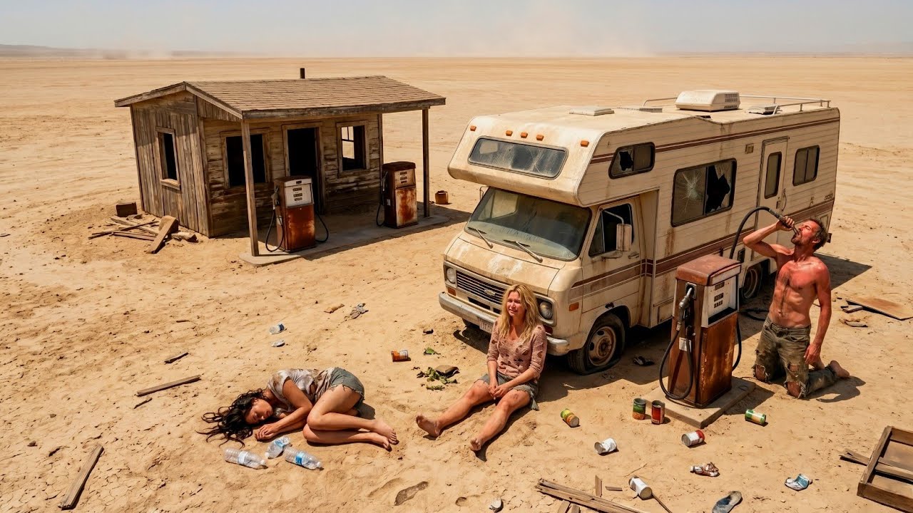 Stuck at This Gas Station, Escape Is Impossible | Desert Survival Movie Explained