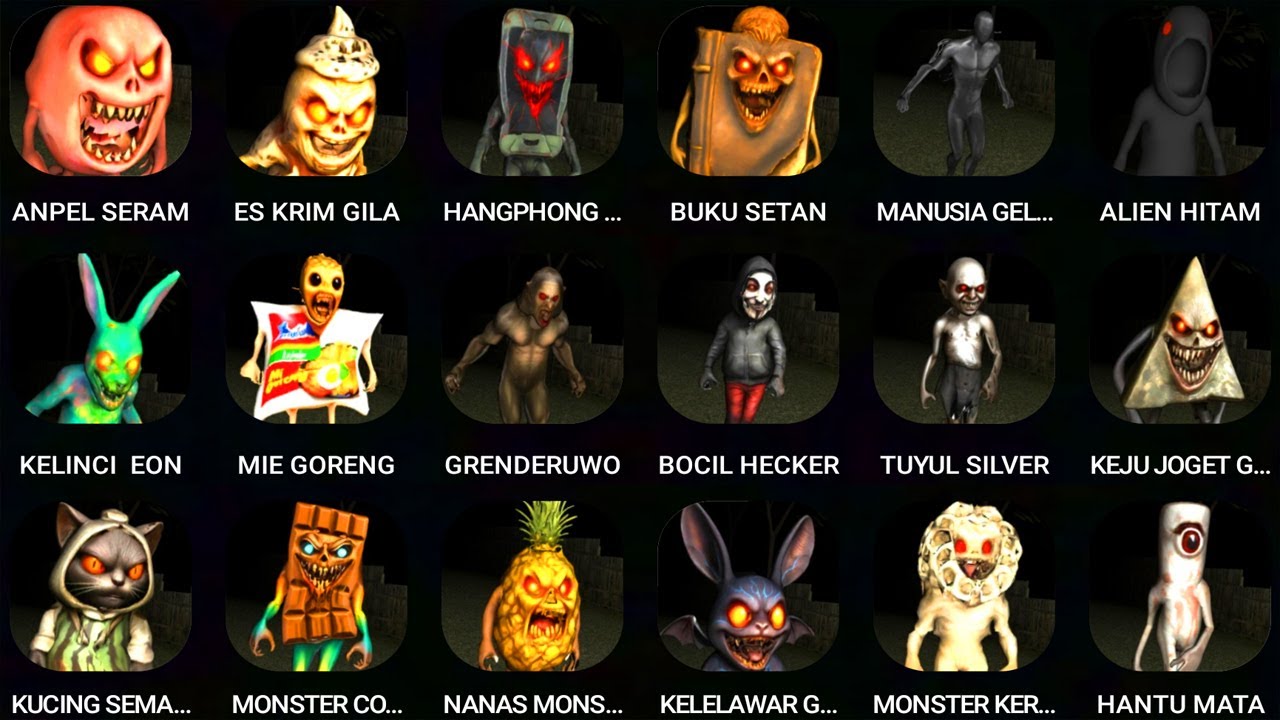 Hantu Brainrot Sahur 3D NEW UPDATE,ANPEL SERAM,ESKRIM GIRL,HANGPHONG JAHAT,BUKU SETAN,KELINCI EON,