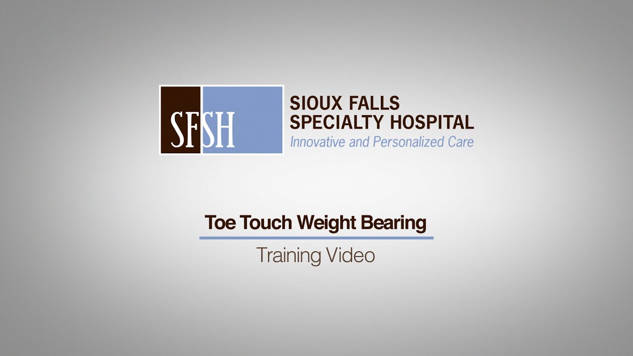 Crutch Teaching: Toe Touch Weight Bearing