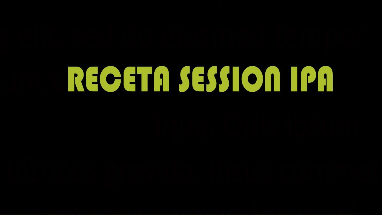SESSION IPA  RECETA CERVEZA