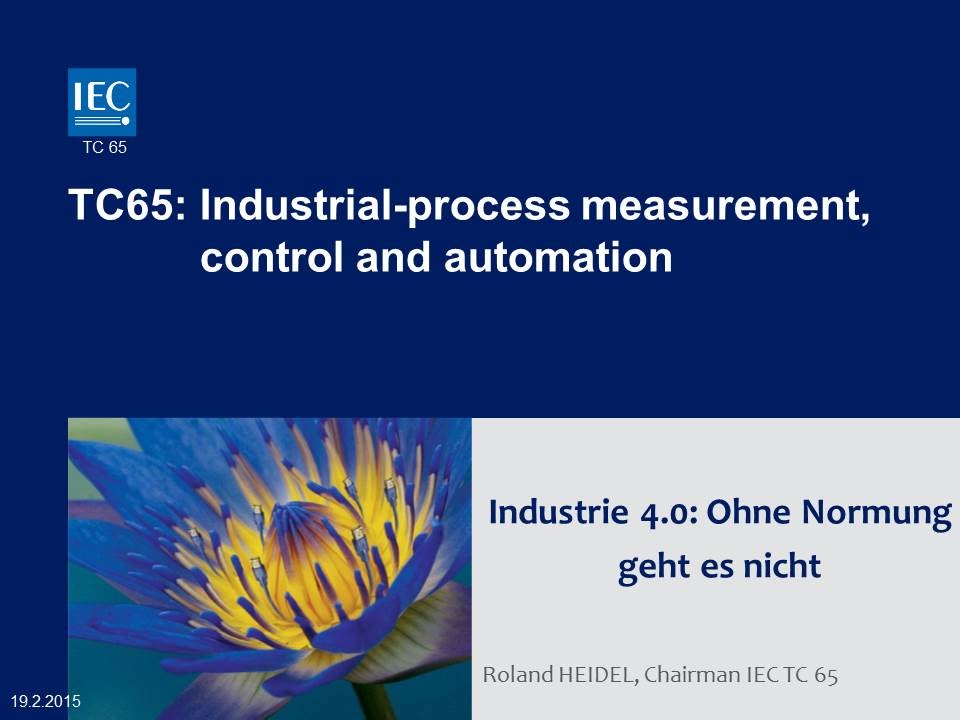 Normen f&uuml;r Industrie 4.0 - grundlegende Methoden und Konzepte