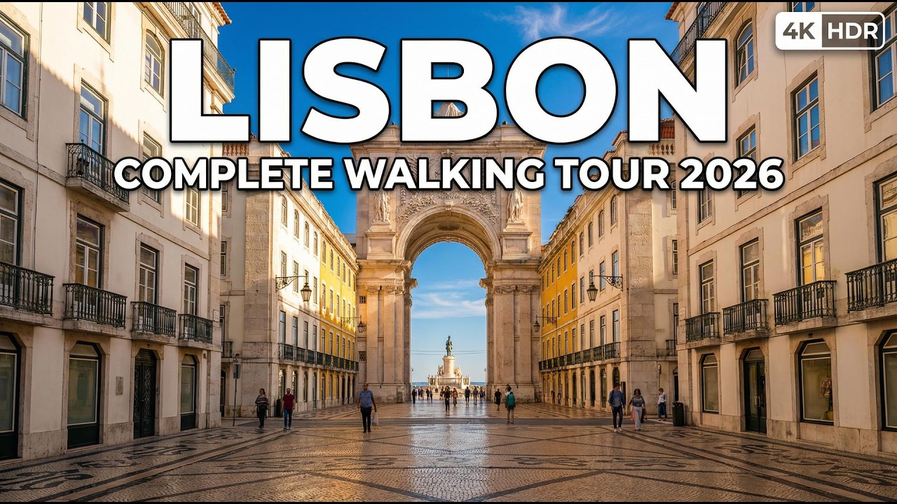 Lisbon Walking Tour 2026 &mdash; Every Major Landmark in One Complete Walk 4K HDR