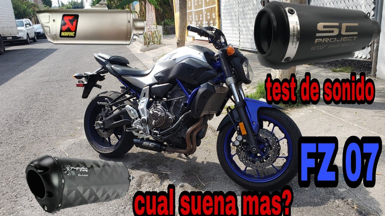 Fz-07 comparacion de sonidos de escapes, cual sono mejor??