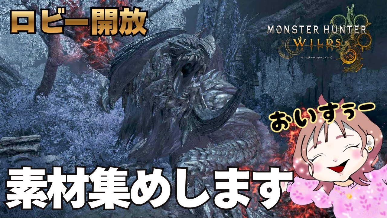 【素材集め】夜のゆるーい配信　ロビー開放中！気軽にみんなで遊んでね～！モンスターハンターワイルズ