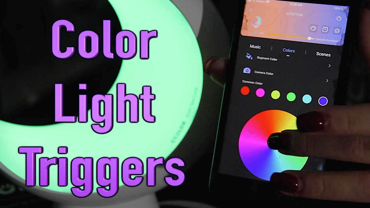 Color Light Triggers With Moon Lamp [ASMR] 🌙Ecolor