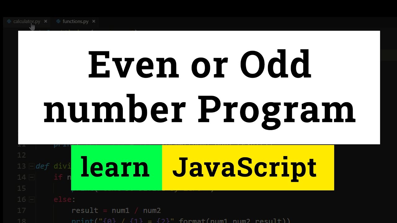 Программа JavaScript для проверки чётности числа | Учебник для начинающих