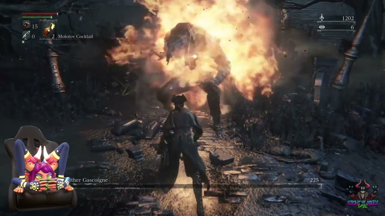 Hunter's Duel In The Graveyard - Aniliade Play's Bloodborne VS Father Gascoine (No Music Box) #boss