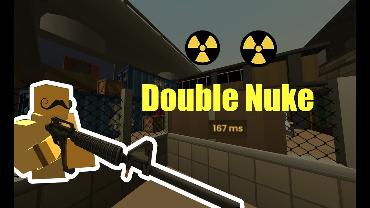 DOUBLE NUKE ON 167 PING!!(65-1)KRUNKER SMG KRANKED GAMEPLAY