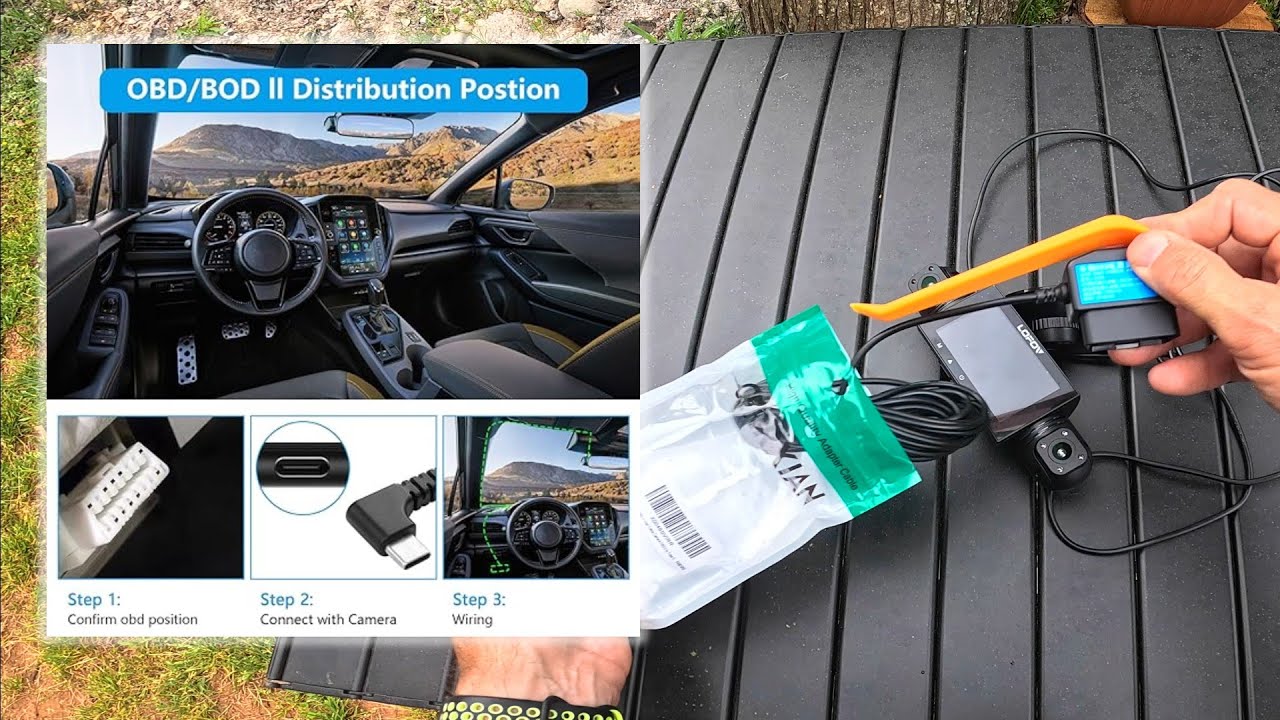 Dashcam OBD2 to Type C Adapter Hardwire Charger Cable - Unboxing/Install