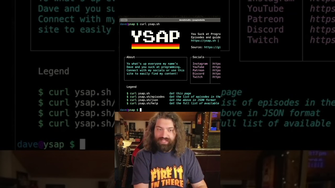 My website is available directly in your terminal