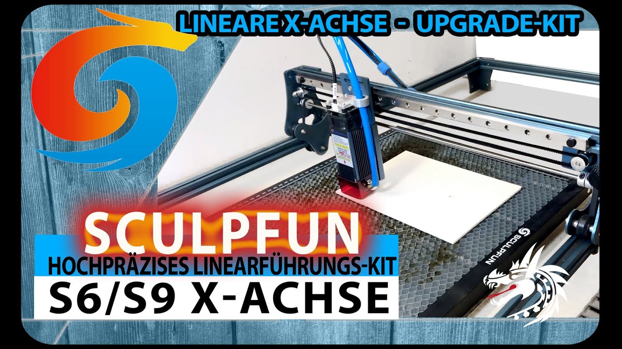 Sculpfun lineare x-Achse Hochpräzises Linearführung-Kit – S6 + S9 Upgrade für den Laser