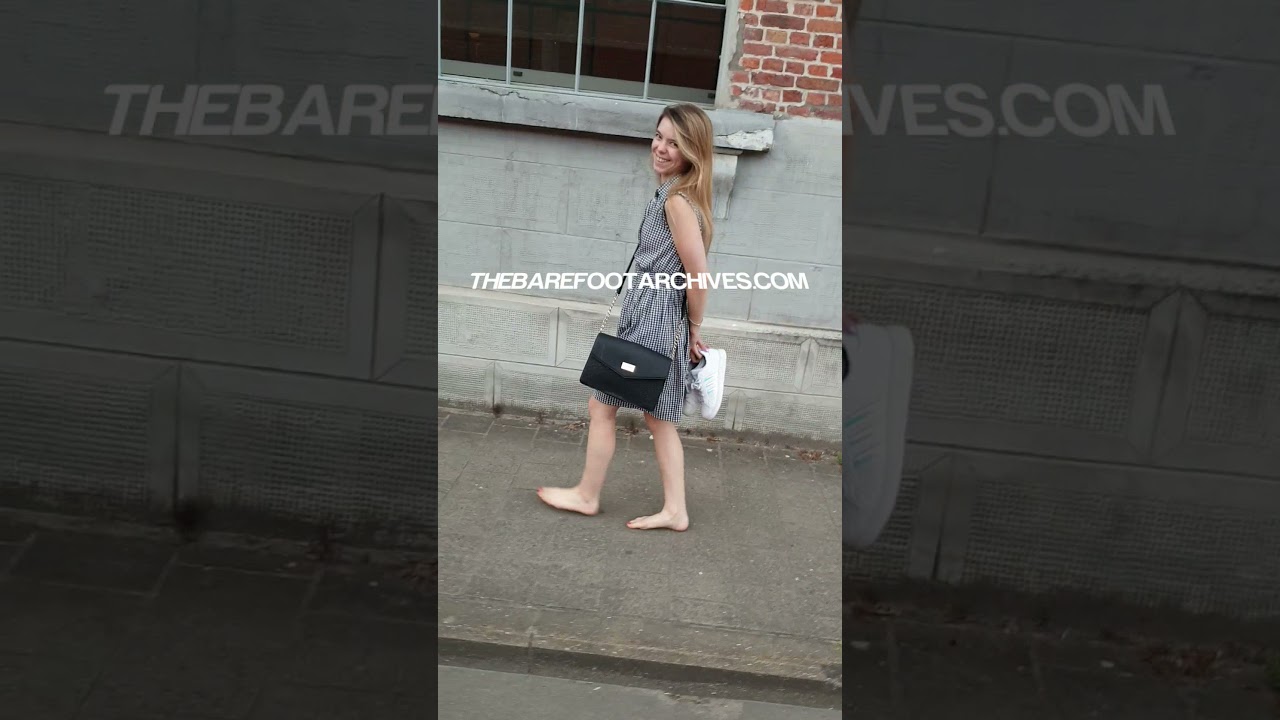 Just walking around the city - barefoot of course!
