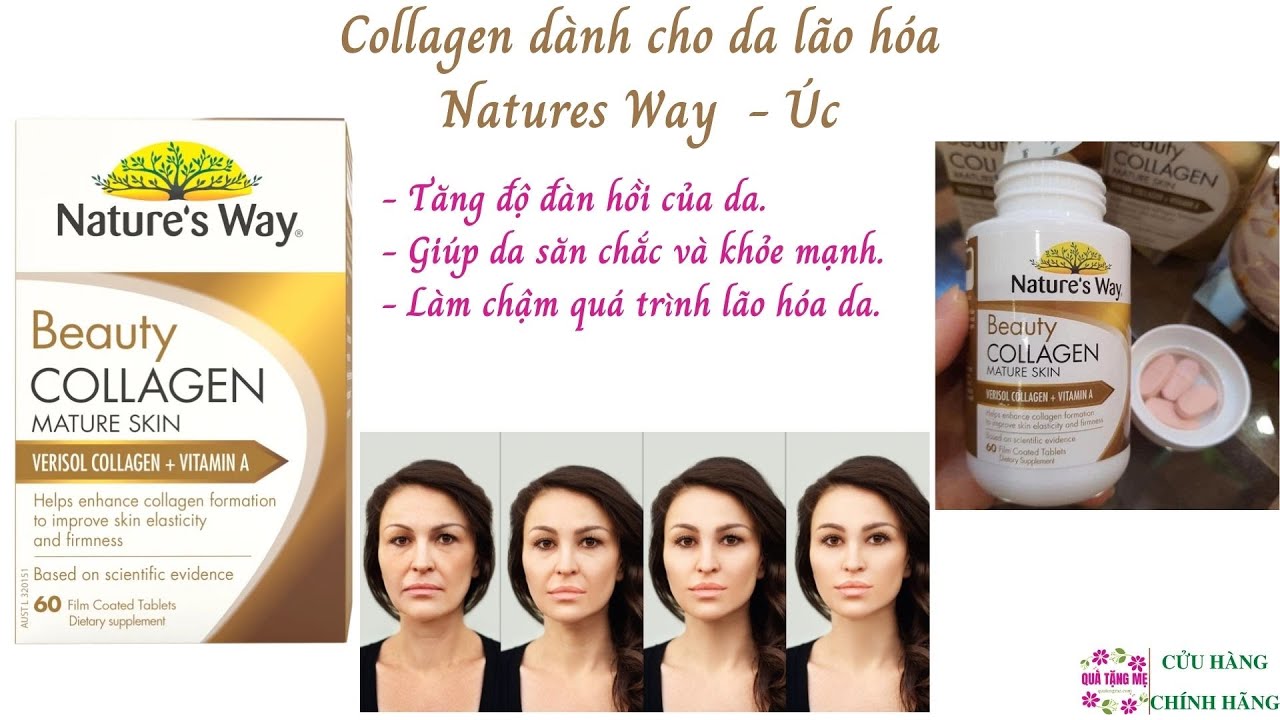 Collagen Natures Way Beauty Collagen Mature Skin &Uacute;c L&agrave;m Đẹp Da Trưởng Th&agrave;nh 60 Vi&ecirc;n