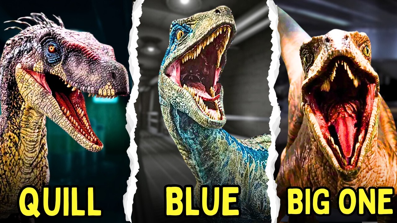 TODOS OS VELOCIRAPTORES DE JURASSIC PARK