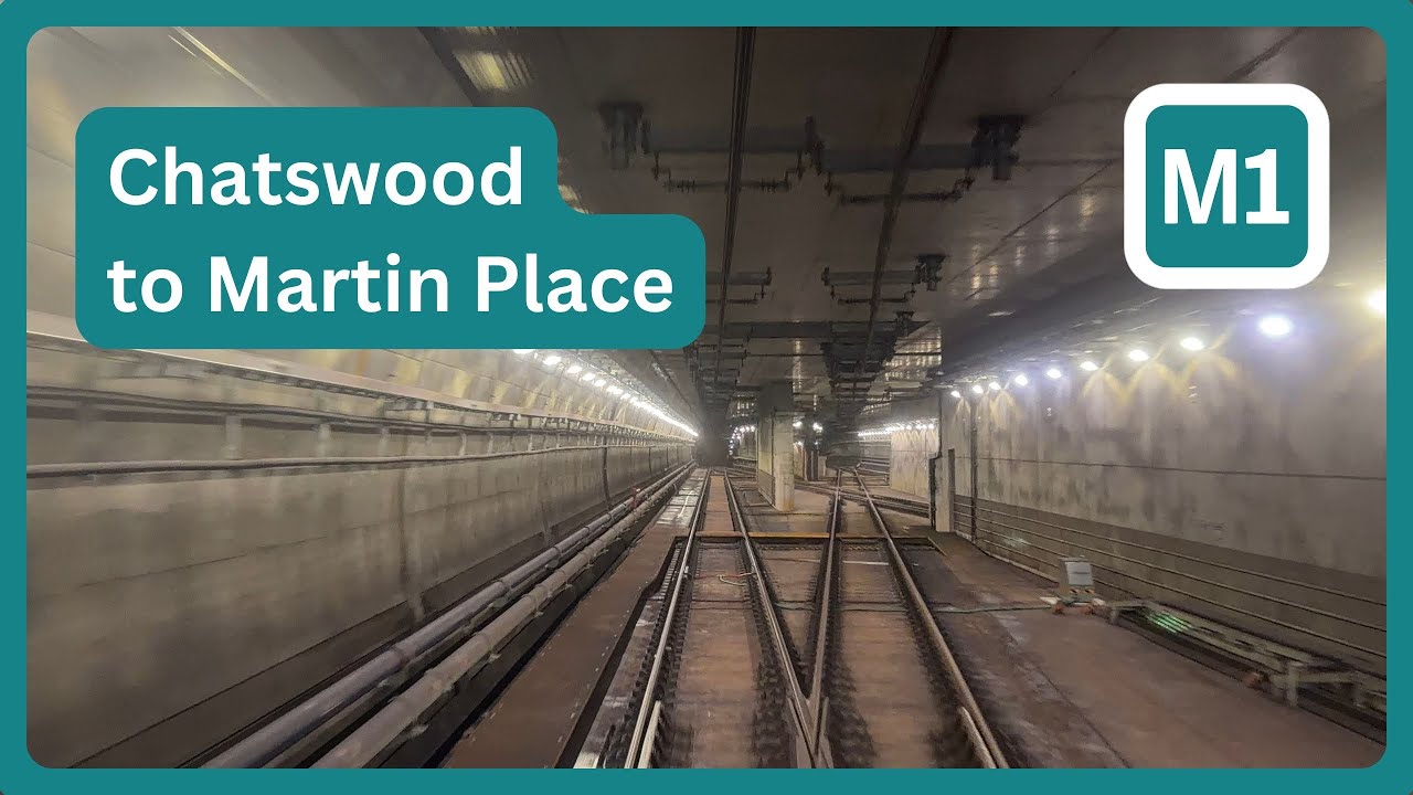 「4K60p」 Sydney Metro Front Ride View - Chatswood to Martin Place - M1 City Line