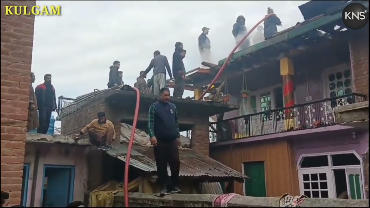 Residential houses were gutted in a massive fire incident in the Noonimi area of  Kulgam district