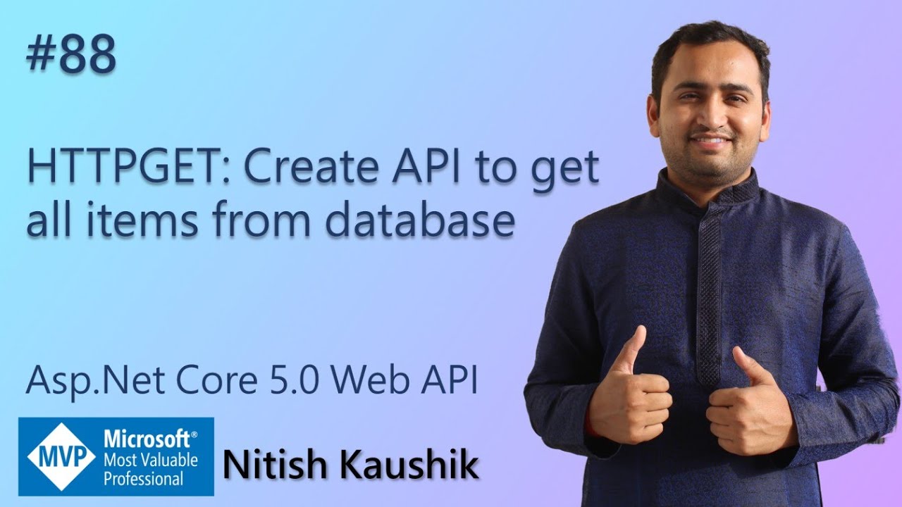 HTTPGET: Create API to get all items from database | ASP.NET Core 5.0 Web API tutorial
