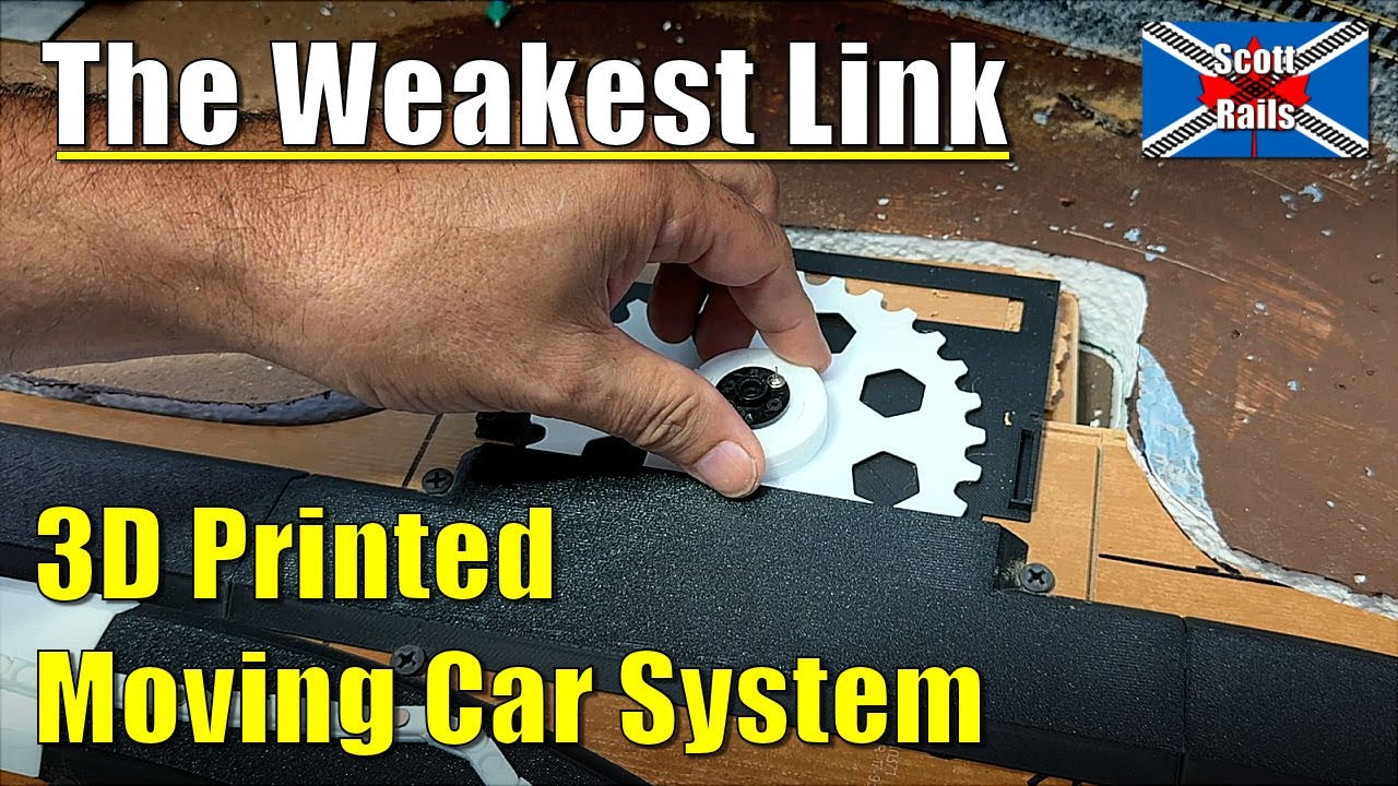 3D Printed Moving Car System - The Weakest Link - HO Scale Model Railroad