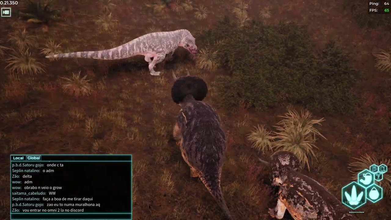 The Isle Evrima - Grupo de Triceratops e a ameaça dos Rex