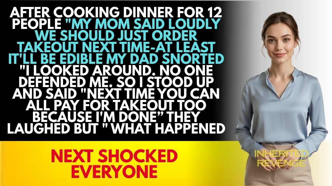 After Cooking Dinner For FAMILY My MOM Said Loudly 