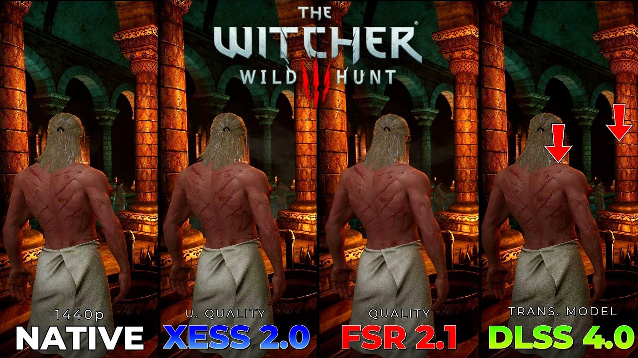 U WILL NOT BELIEVE THIS🔥​💀​ DLSS 4 IS HUGE IN WITCHER 3 ! vs.XESS 2.0 vs. FSR 2.1