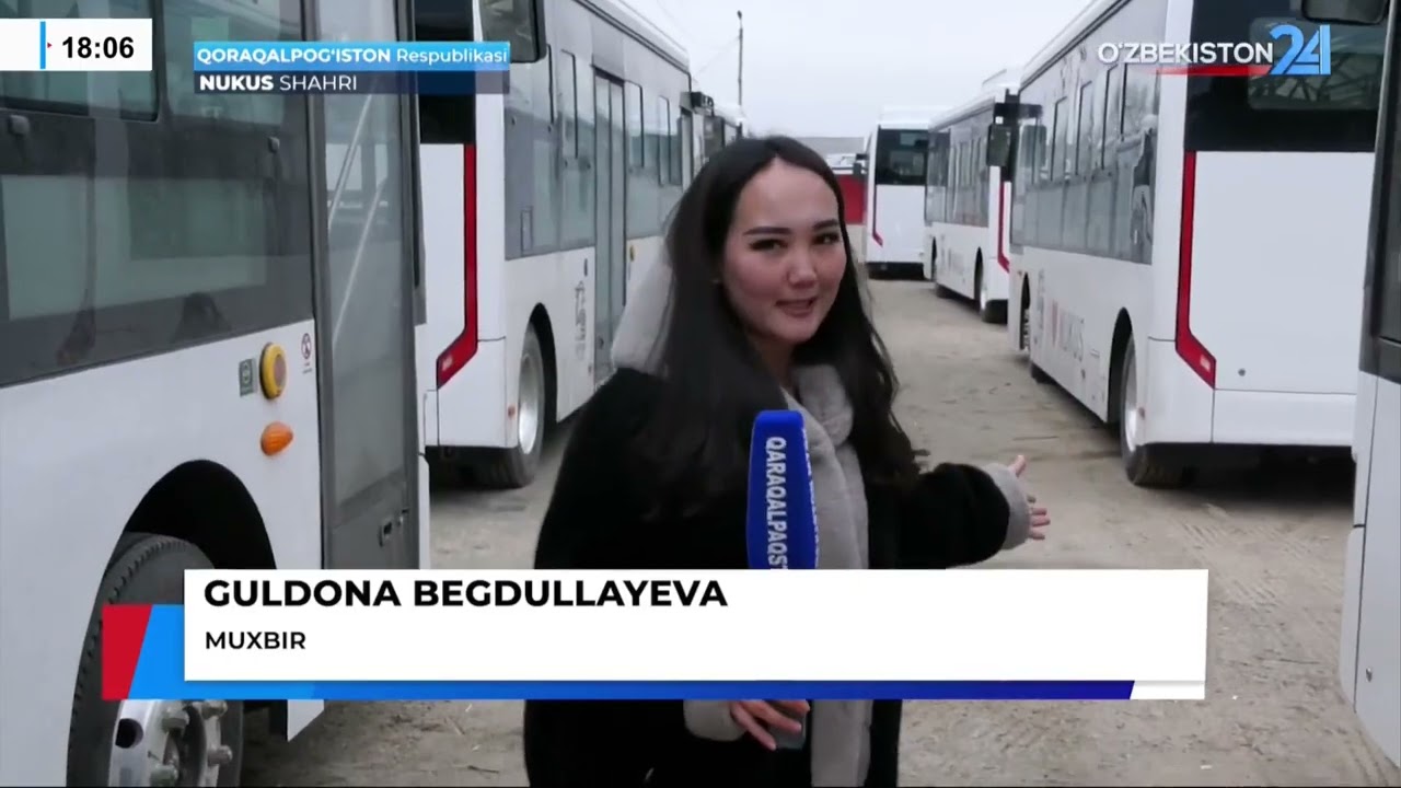 Fakt 24 | Nukusga 12 ta elektrobus olib kelindi — mtrk.uz