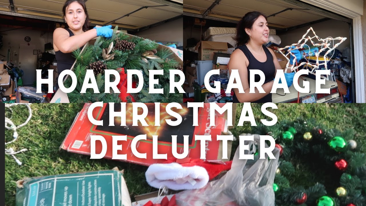 Decluttering Christmas Decorations | Hoarder Garage Declutter - Part 2