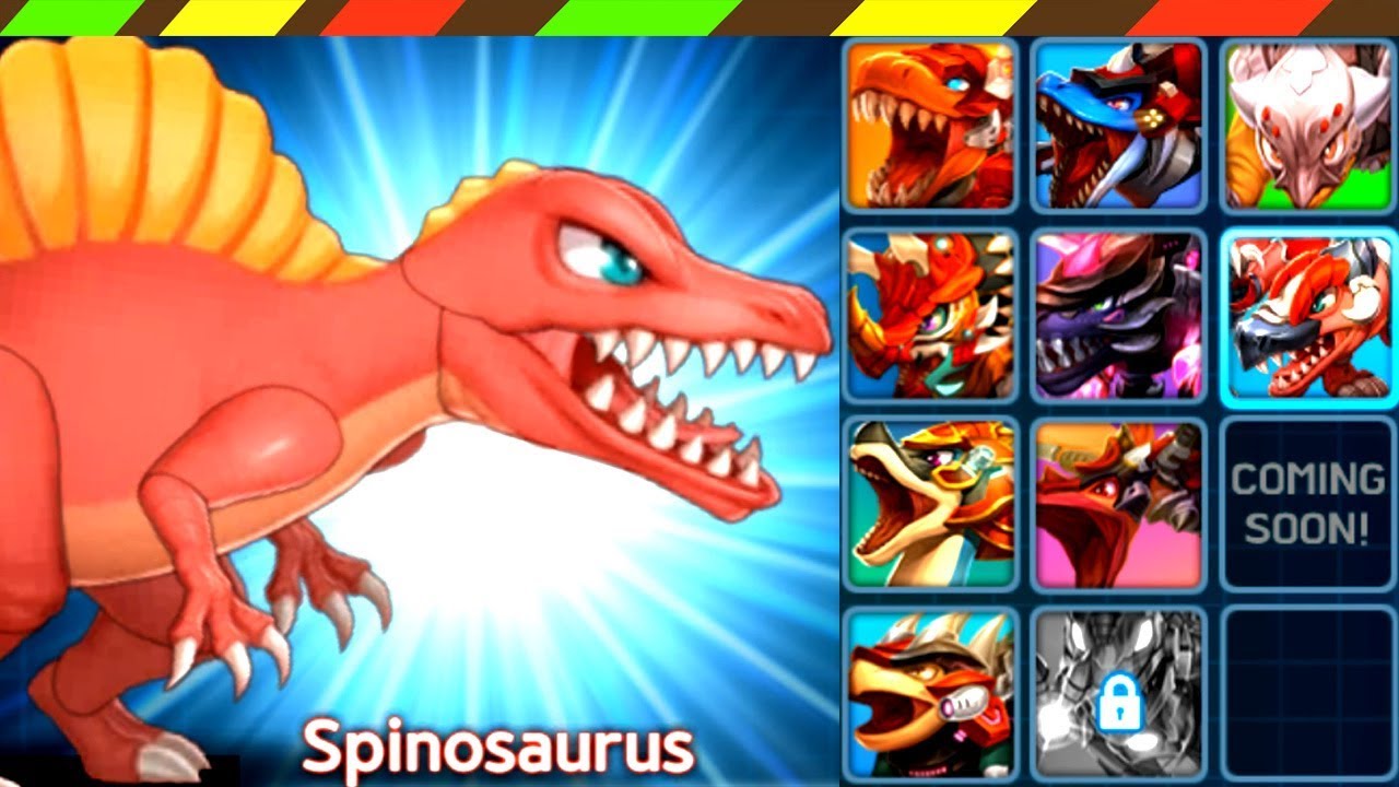 Dino Battle #38: Spinosaurus VS Dark T-Rex, Iron T Rex, Pteranodon | DCTE VN