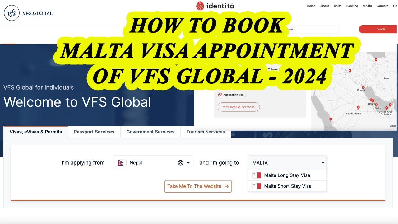 How to Book Malta VFS Global Appointment in 2024 - Malta Work Visa