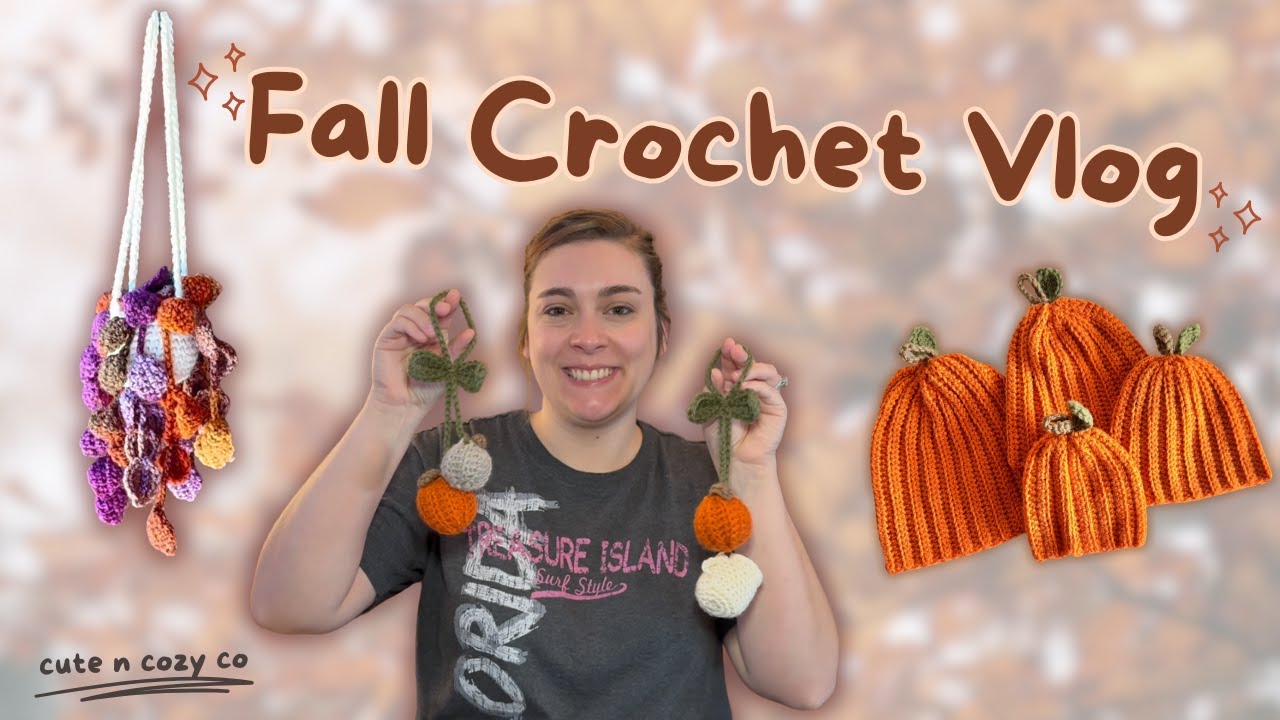 Everything is FALL! 🍁🍂 Cozy Week of Crochet Fall Decor | Cute n Cozy Vlog