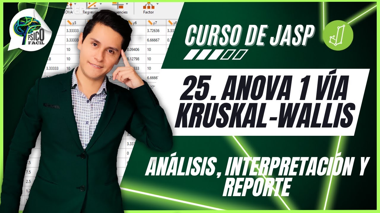 ANOVA (de una vía) & KRUSKAL WALLIS | Explicación, interpretación y reporte en JASP