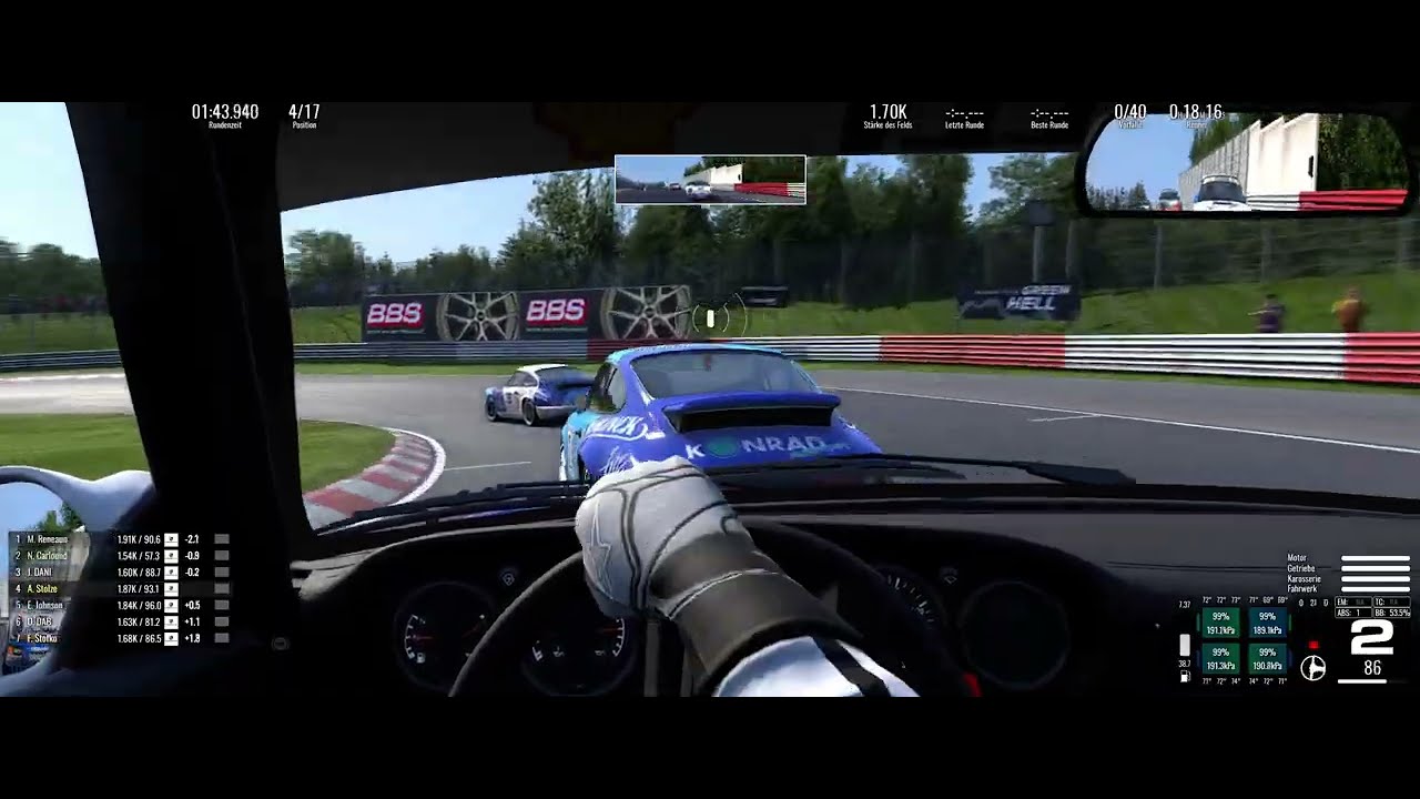 Raceroom Ranked Multiplayer Porsche Carrera Cup auf der Nordschleife NLS [4Kp60]