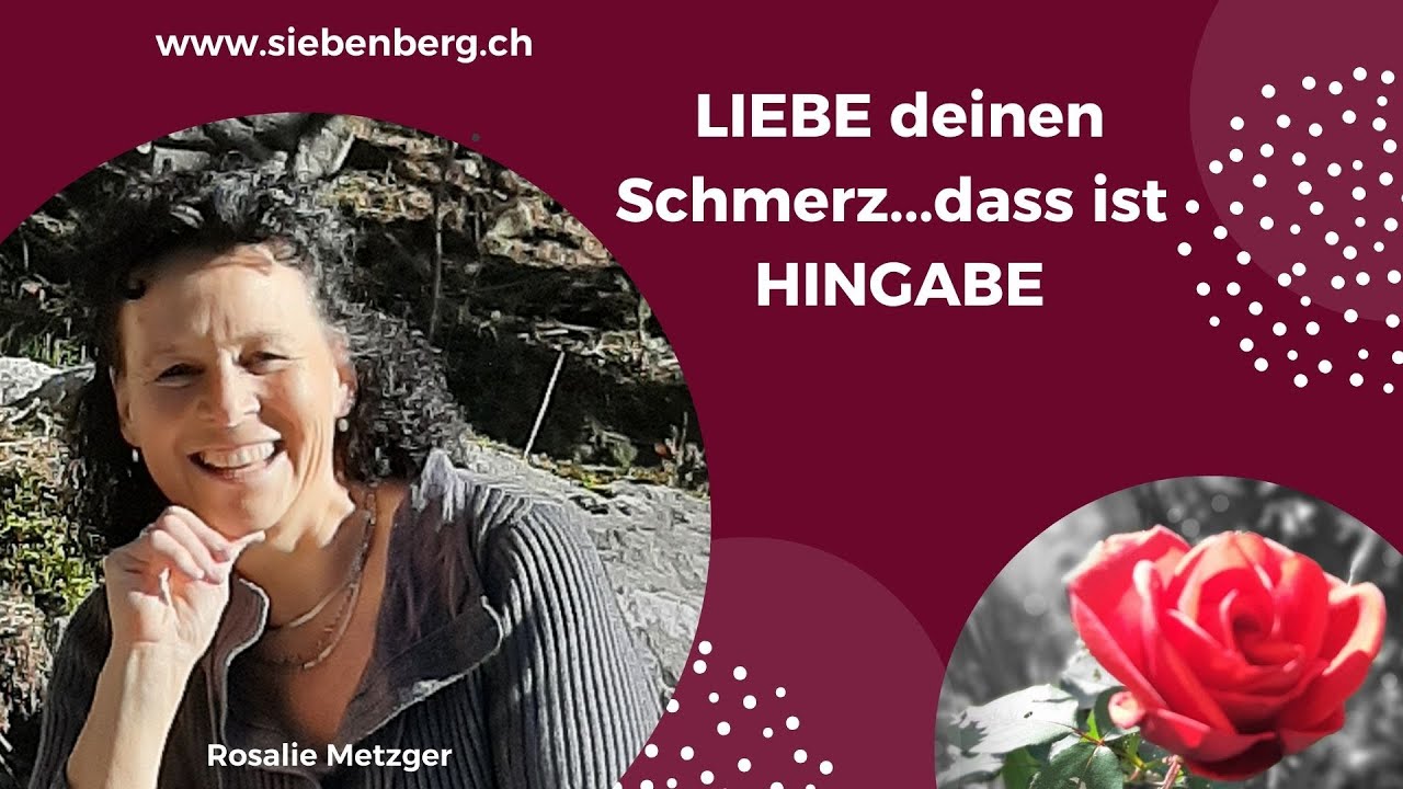 Gib dich HIN in deinen Schmerz.....dass ist HINGABE❤️