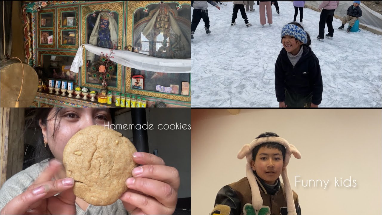 A day in my life|| finally our ice skate ring is complete || breathe taking views #fyp#ladakh#winter