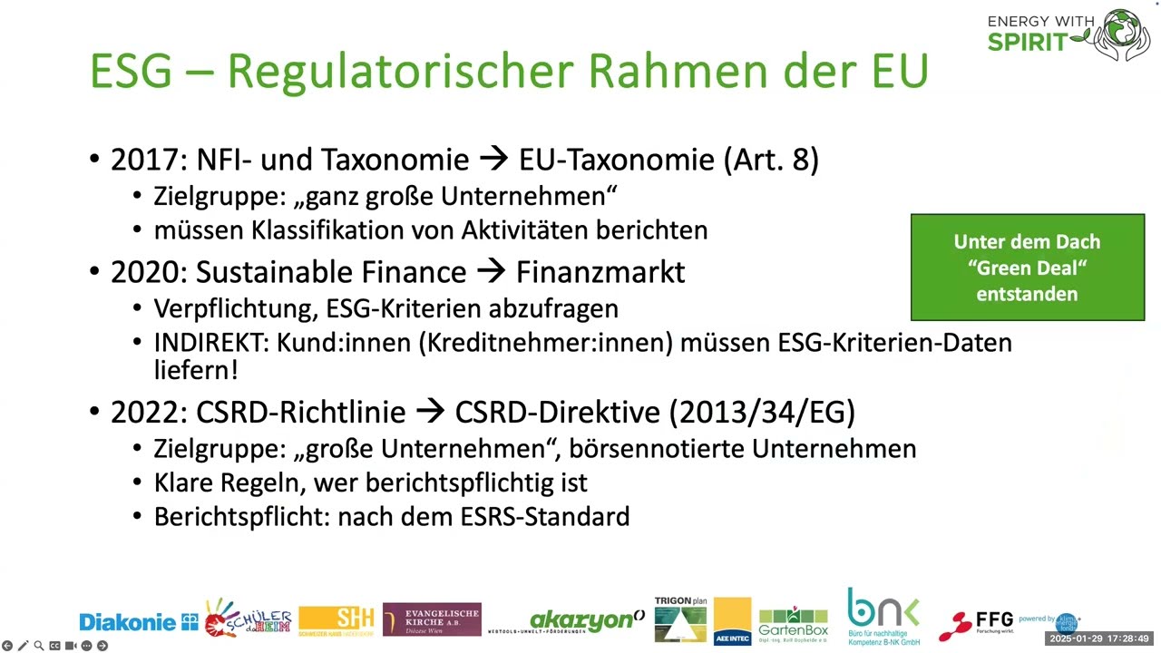 Basics zu ESG (environment, social, governance) Kritierien und Nachhaltigkeitsberichterstattung