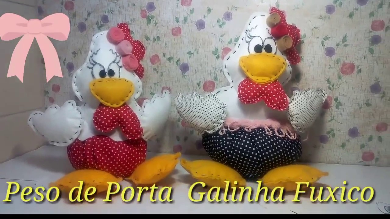 Galinha Peso de Porta de Fuxico