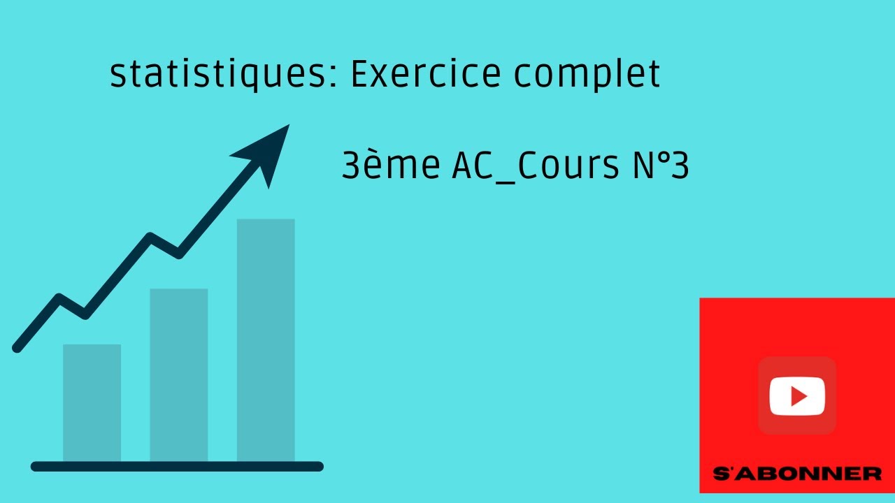 Statistique Troisième : Généralités, Moyenne, Médiane, mode, fréquence  3ème AC Cours N°3