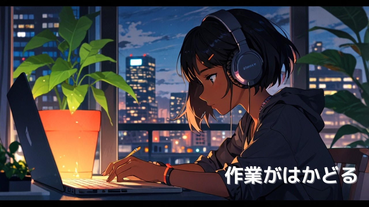 【作業用Lo-Fi】夜でも疲れにくい｜勉強・仕事BGM（広告なし）No.58