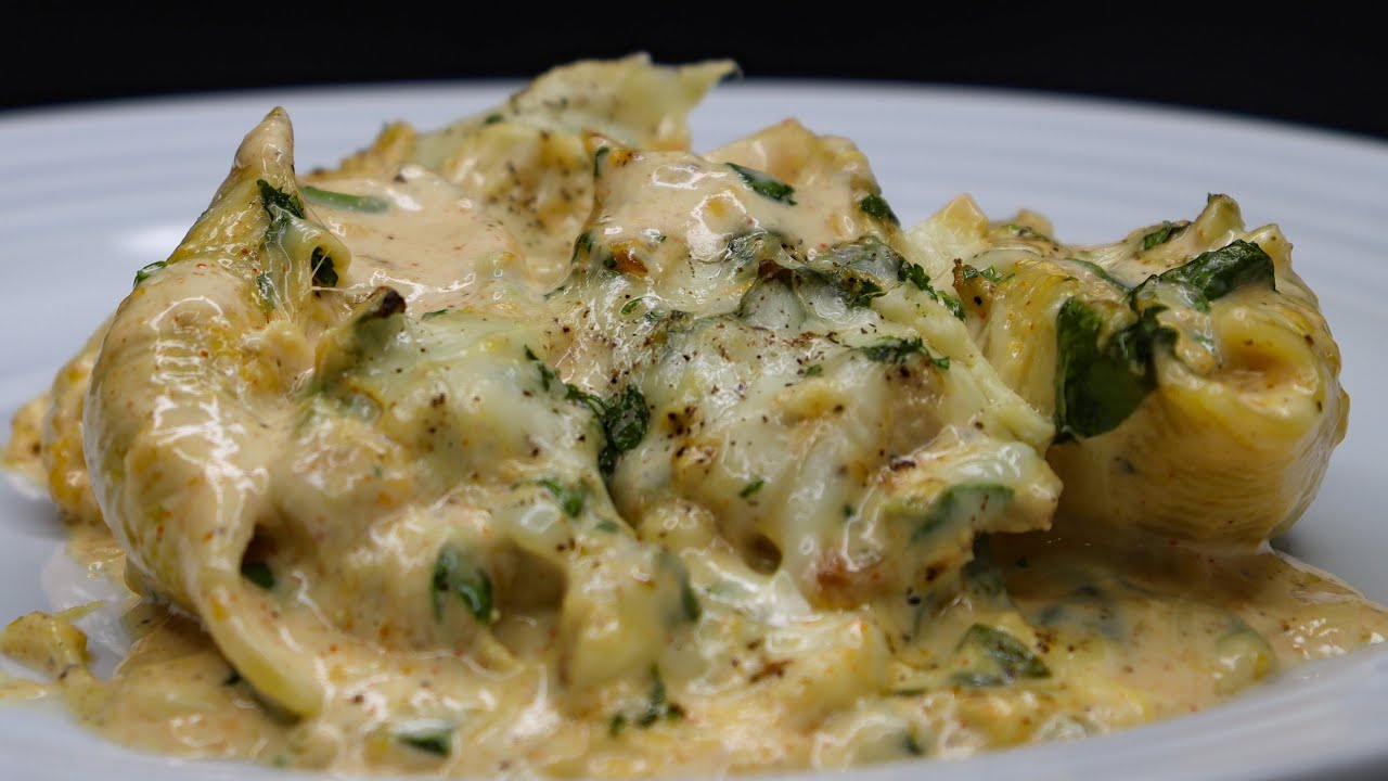 Рецепт каджунских ракушек с курицей альфредо и пастой | Рецепт пасты | Кухни Чаза