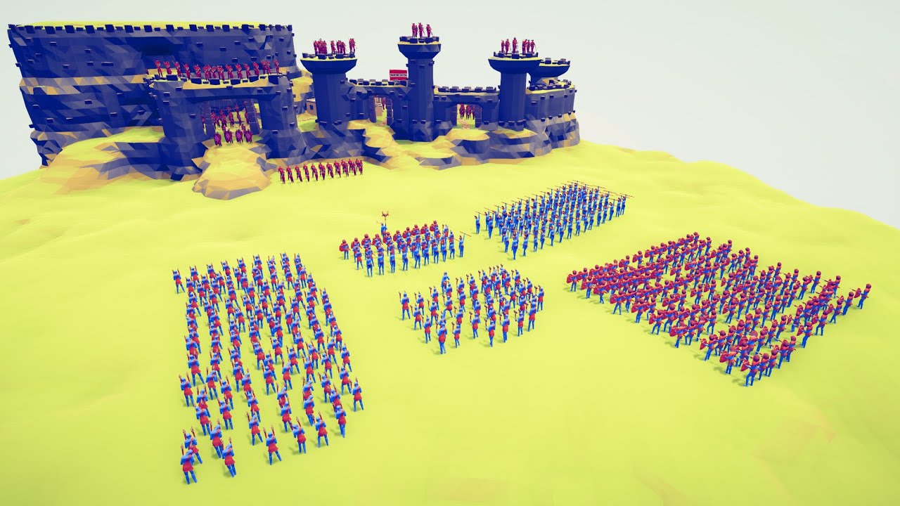 80 TRIBAL ARMY SIEGE ENEMY CASTLE - Totally Accurate Battle Simulator TABS
