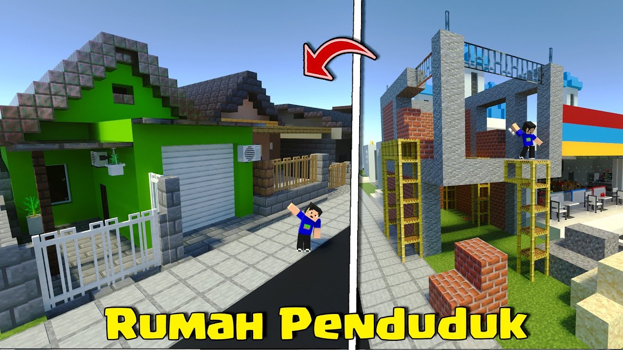 MEMBUAT RUMAH WARGA MAP NUANSA INDONESIA DI MCPE