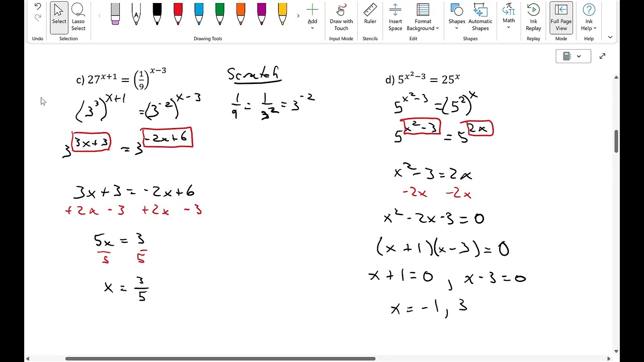32   Solving Exponential Equations