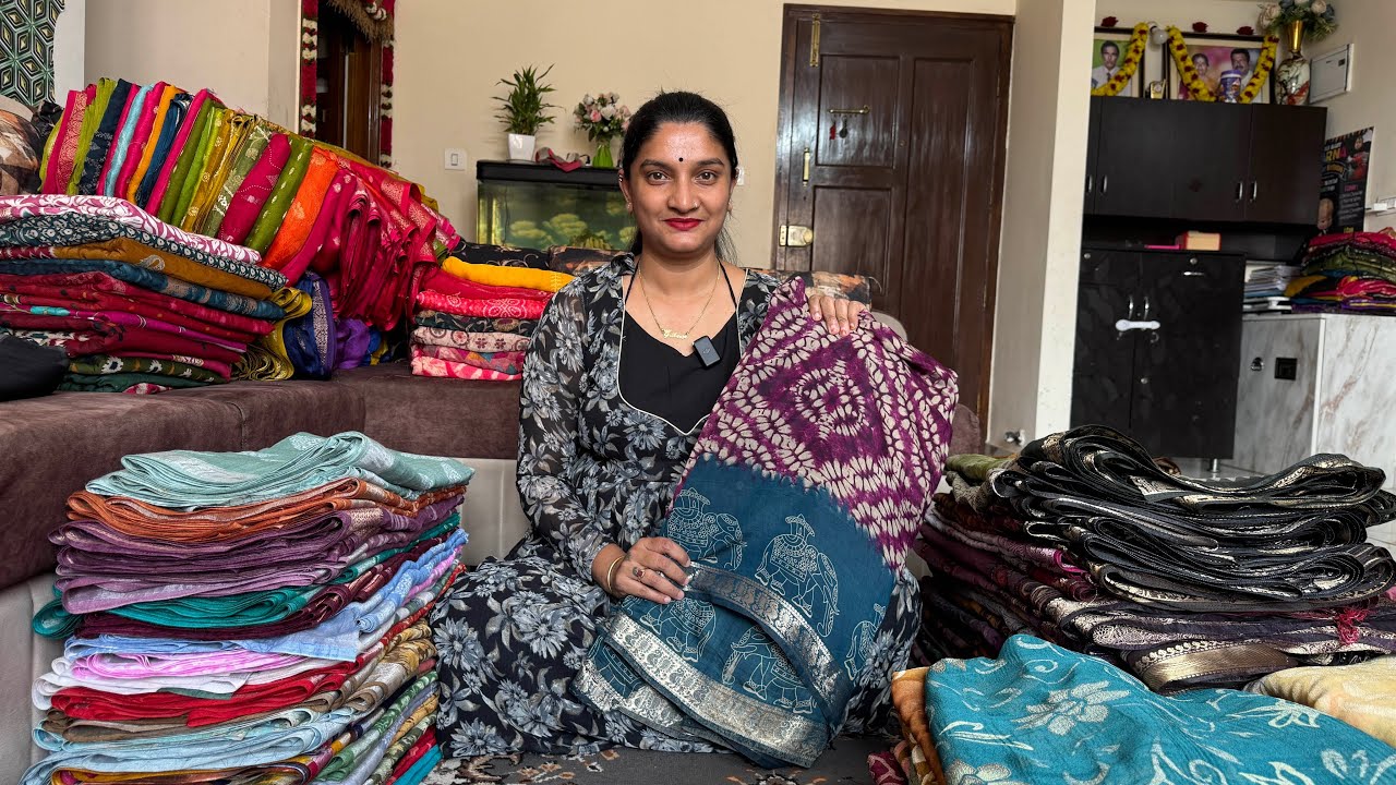 Bangalore Wholesale Branded Cut Piece Sarees | Joint Saree | Single Saree Courier Available