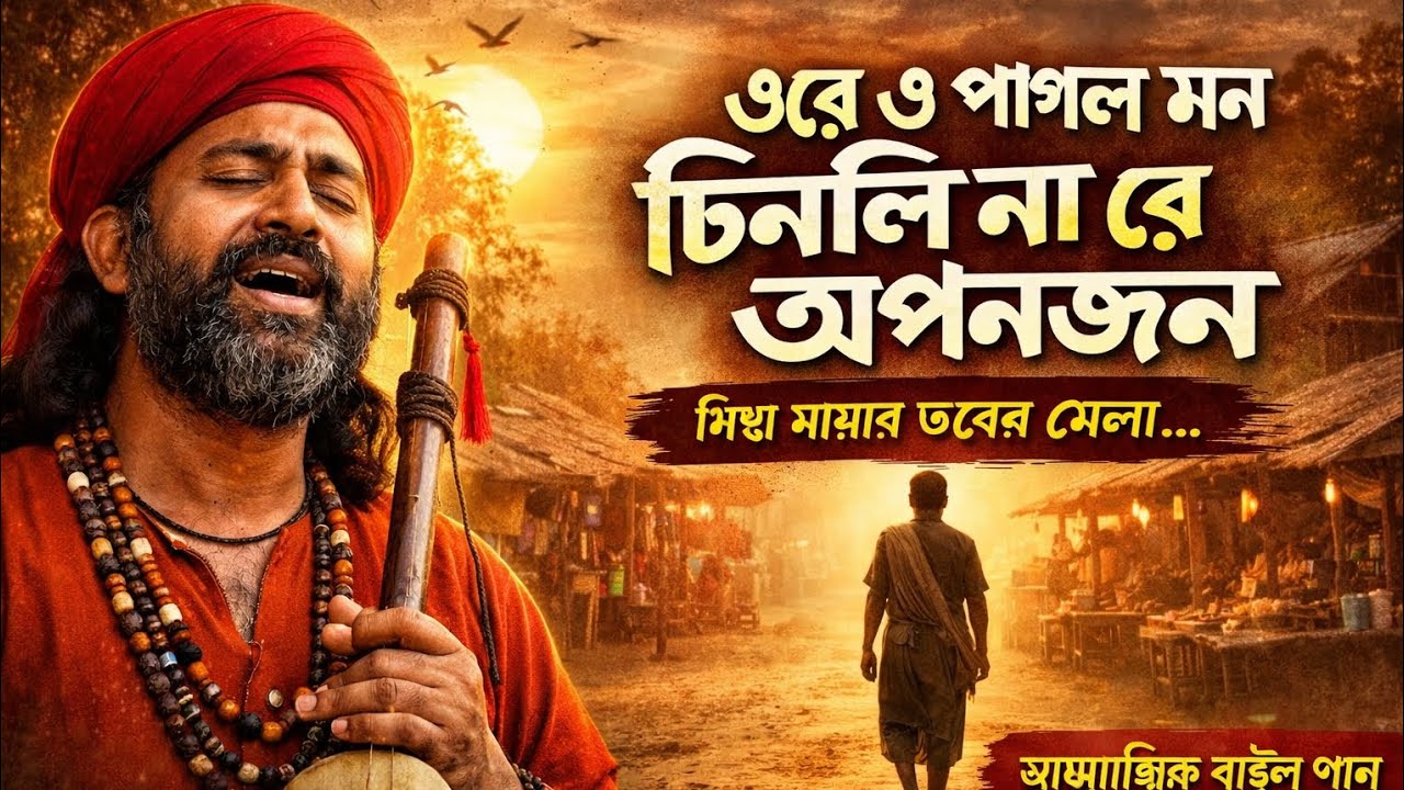 ওরে ও পাগল মন | চিনলি না রে আপনজন | আধ্যাত্মিক বাউল গান ২০২৬ | Abinashi Sur