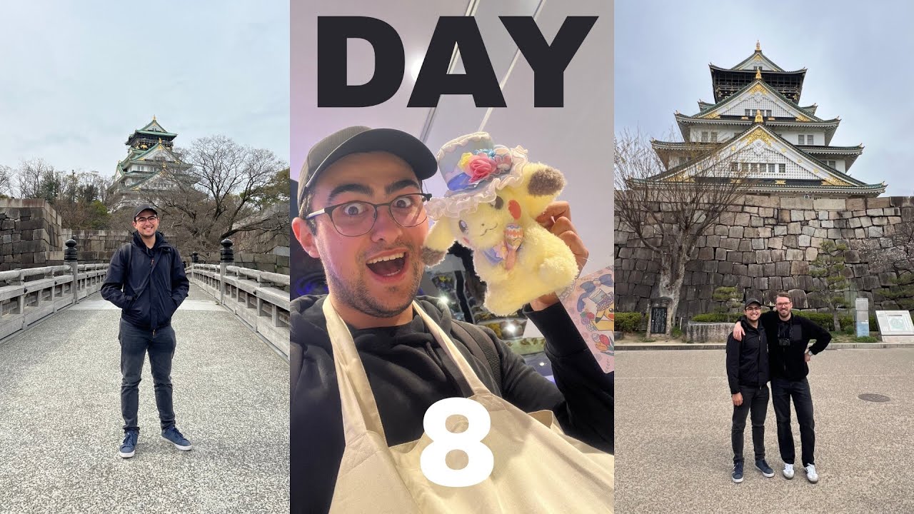 Eighth Day in Japan!!! (Osaka Castle, Street Food, Shrines and Pokémon!)