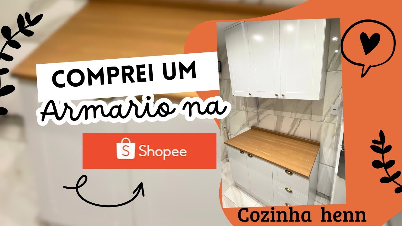 COZINHA AMERICANA EMILY HENN | Comprei um ARMÁRIO de cozinha na SHOPEE