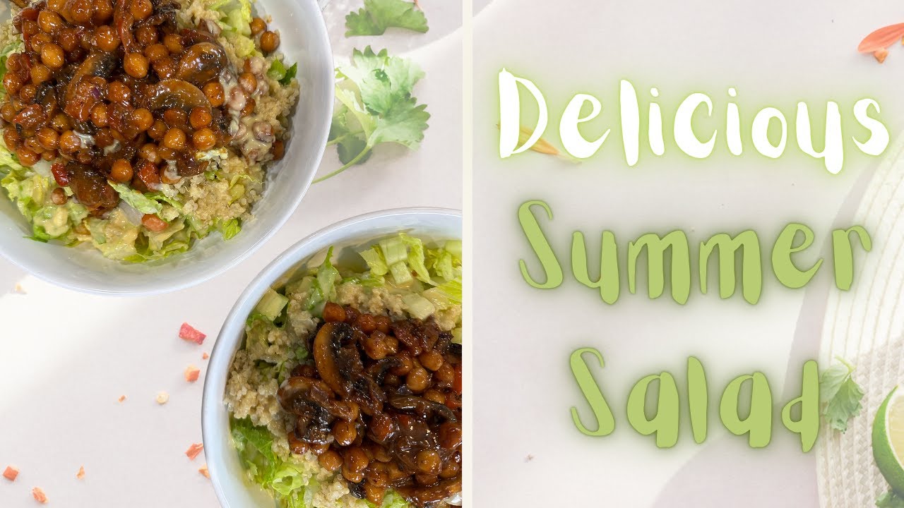 SUMMER SALAD SERIES EP 1 | JERK CHICKPEA SALAD |  HEALTHY TAHINI DRESSING | EASY RECIPES | MEAL PREP
