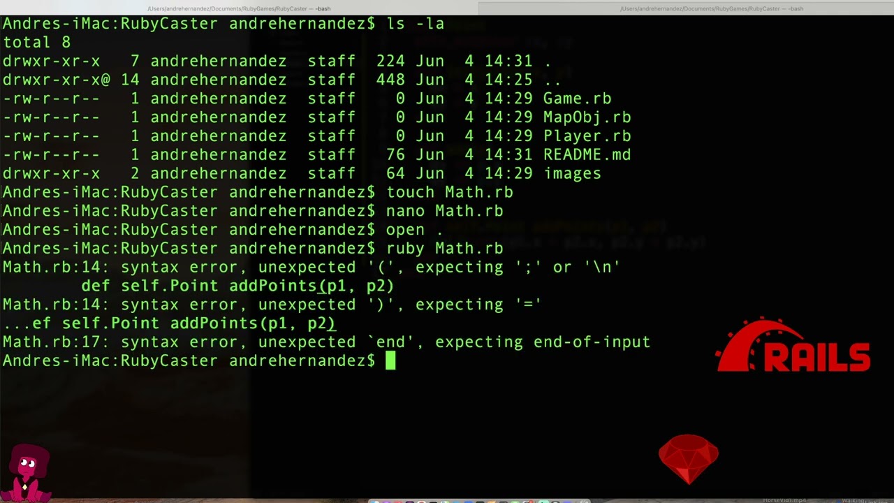 [Ruby | Cub3D] Creating a raycasting game using ruby2d gem [No Sound]