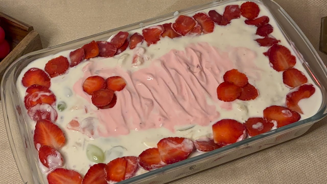 Creamy Fruit Custard with Fresh Cream | Easy Homemade Dessert Recipe