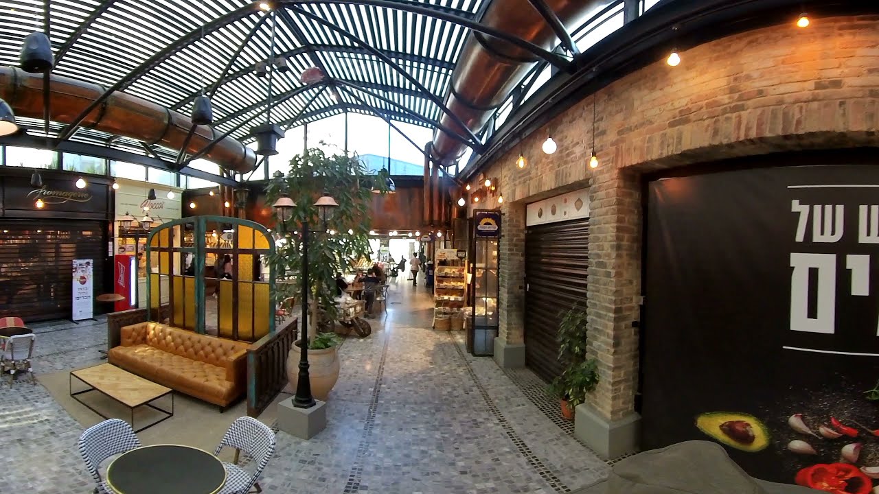 360 Sarona German Colony and urban food market in Tel Aviv with Insta360
